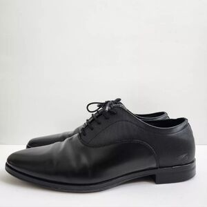 ZARA MENS DRESS BLACK DERBY CLASSIC POINTED TOE LACE UP SHOES 8 41